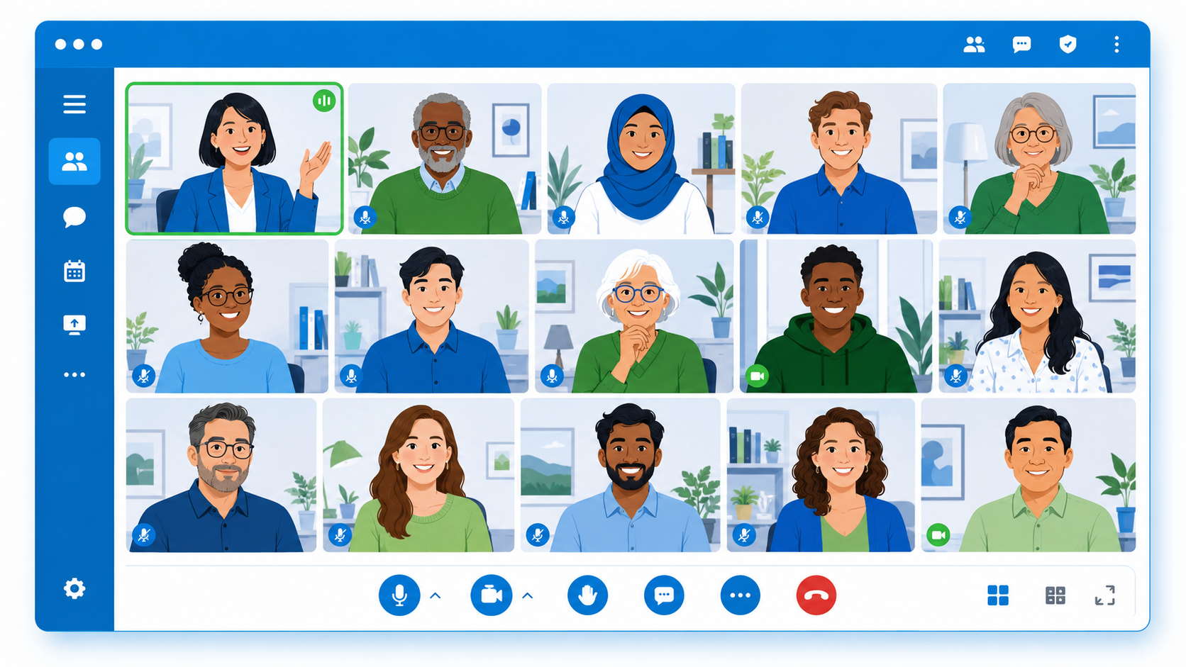 LD 48 Democrats participating in an online community meeting
